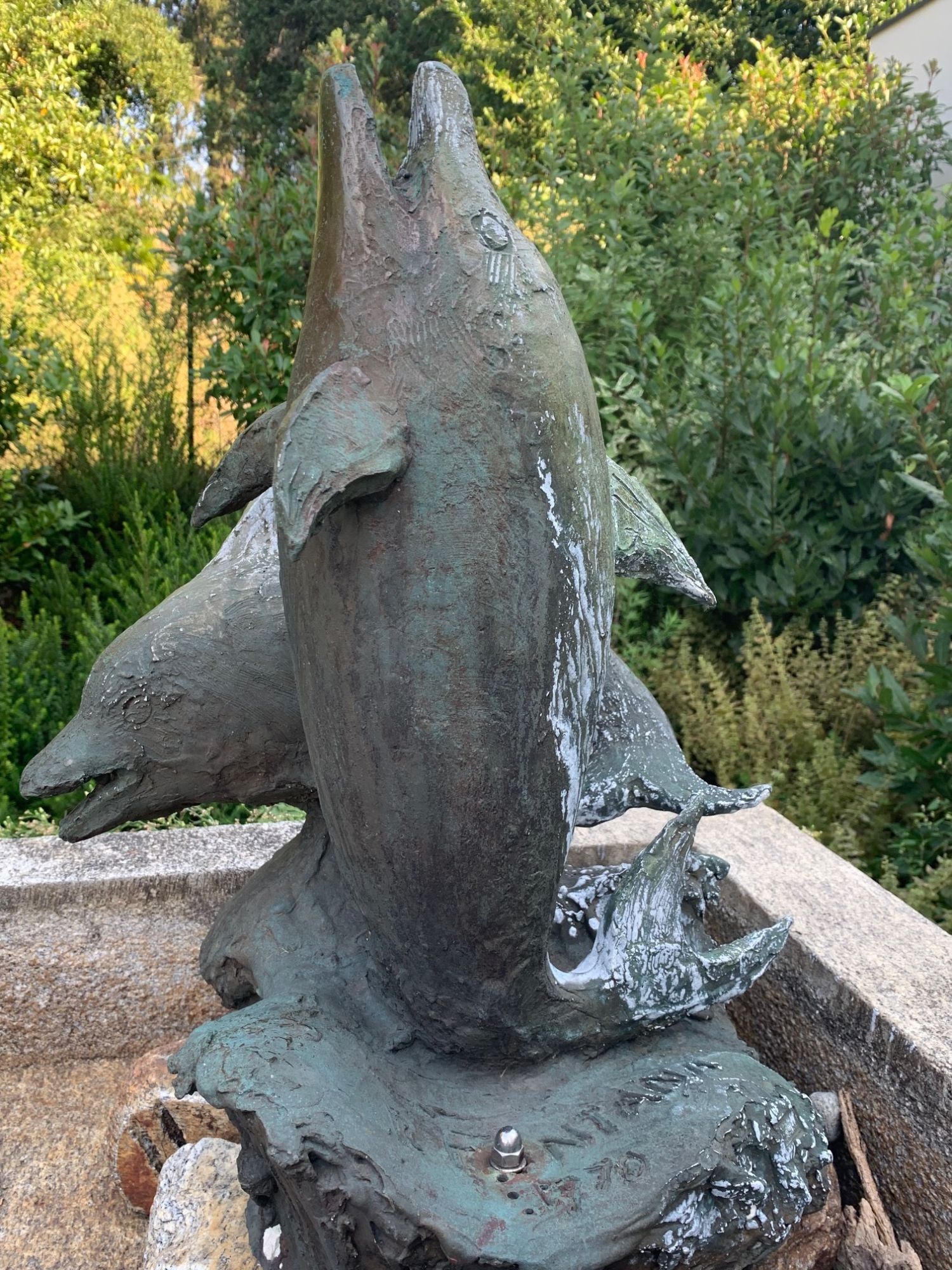 Renzo Fontana, "Delfini", 1970, bronzo, Cadempino