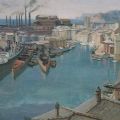 Il porto vecchio di Savona, 1931, olio su compensato, 65 x 46 cm