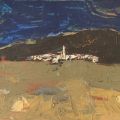 Luciano Gatti, Questi paesaggi ticinesi, 1972, olio su cartone, 32.2 x 45 cm