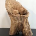 Christoph Widmer, sculptura di legno con motosega, 2016