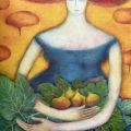 Aurora Ghielmini, Il giardino di Ester, 2008, olio su tela, 57 x 57 cm